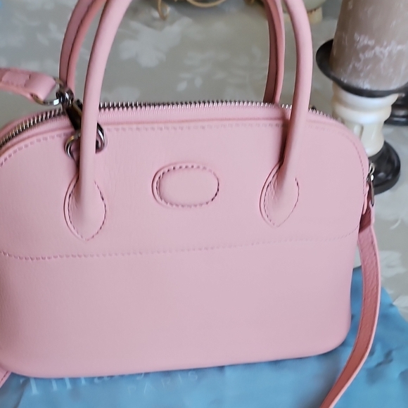 Tiffany & Fred Pink Leather Top Handle/ Shoulder Bag.